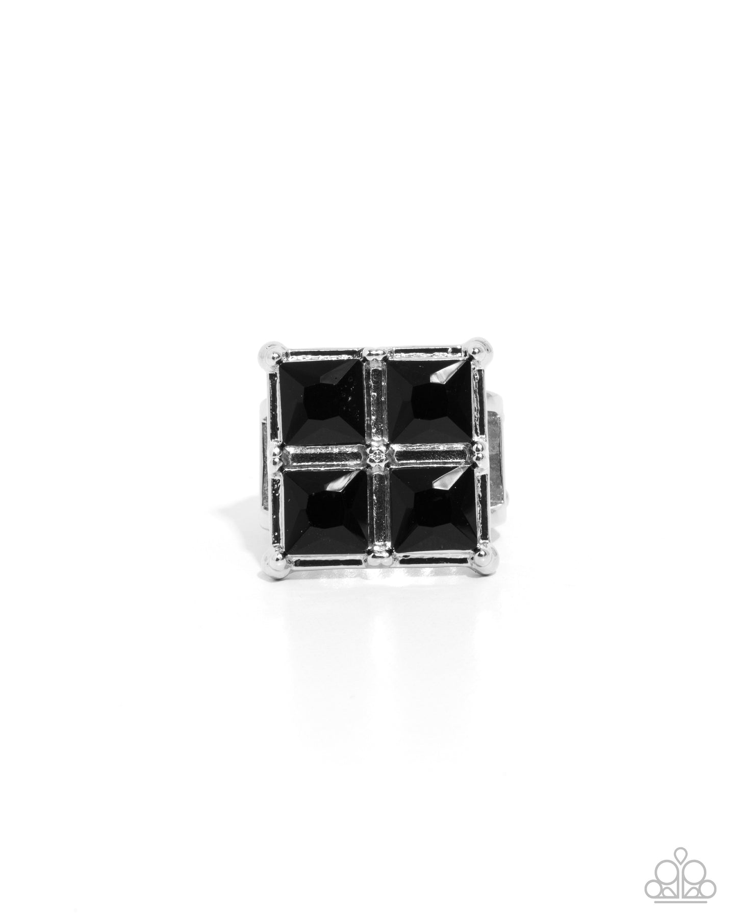 Window Whimsy Black Ring - Paparazzi Accessories
