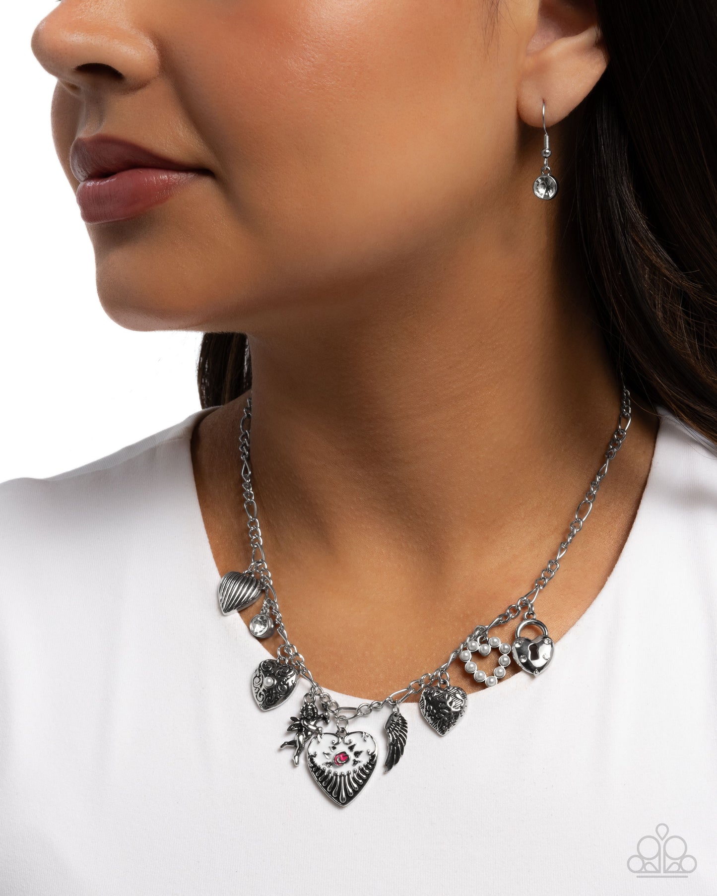 Caring Collection White Necklace - Paparazzi Accessories
