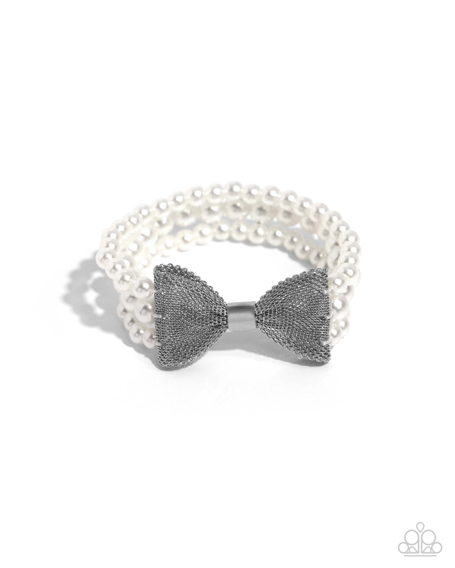 Dapper Dialogue White Bracelet - Paparazzi Accessories
