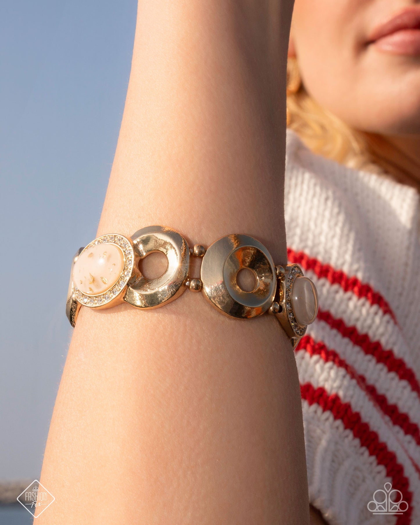 Feminine Flecks Gold Bracelet - Paparazzi Accessories