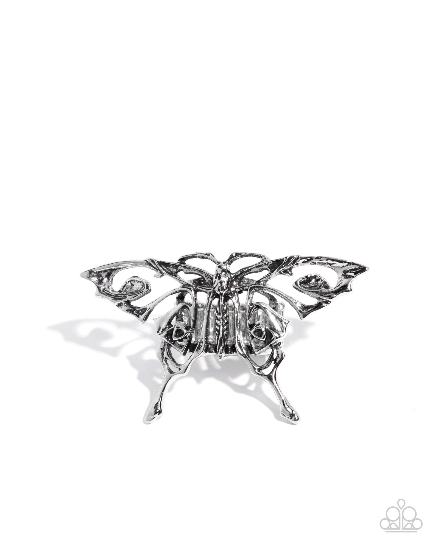 Majestic Moth Silver Ring - Paparazzi Accessories