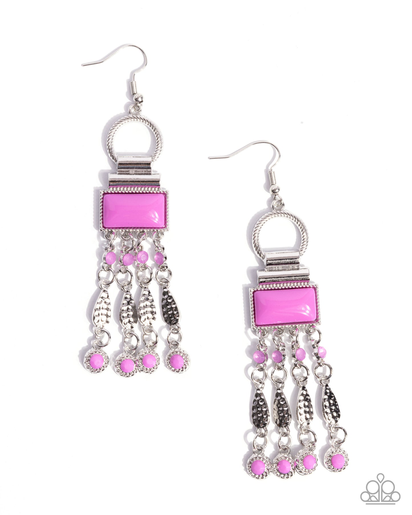 Complimentary Cascade Purple Earrings - Paparazzi Accessories