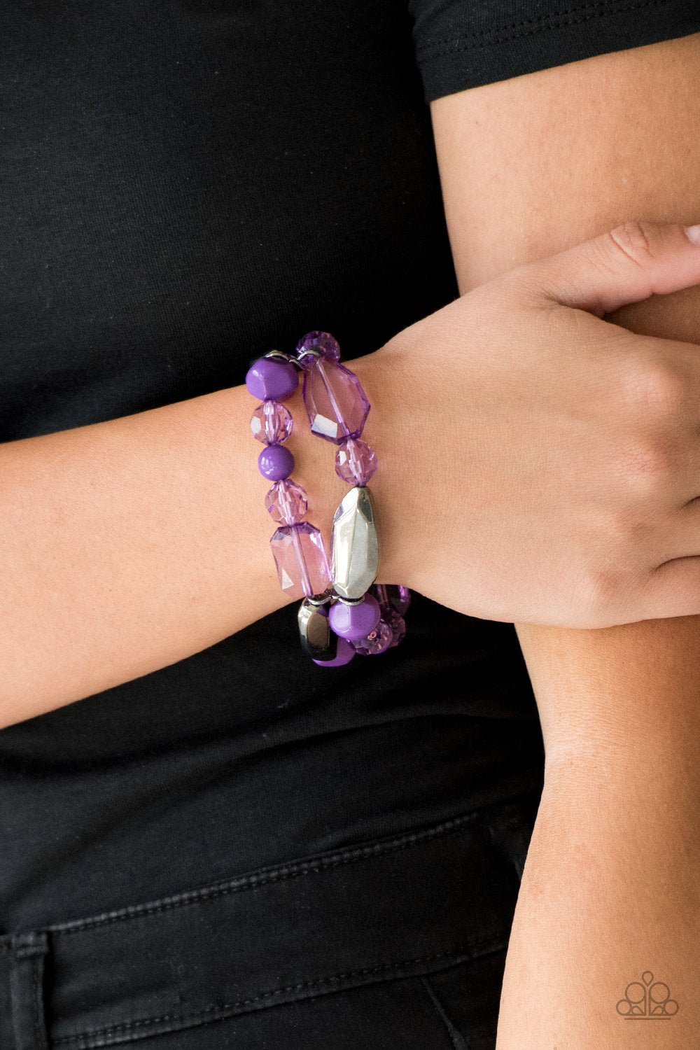 Rockin' Rock Candy Purple Bracelet ~ Paparazzi Accessories