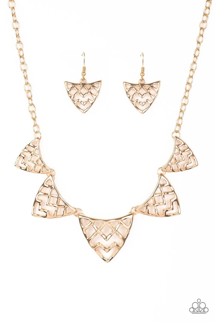 Welcome To The Lion's Den Gold Necklace - Paparazzi Accessories