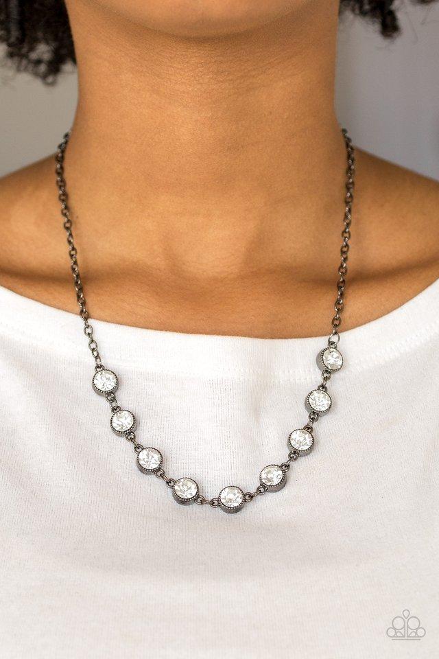 Starlit Socials Black Necklace - Paparazzi Accessories