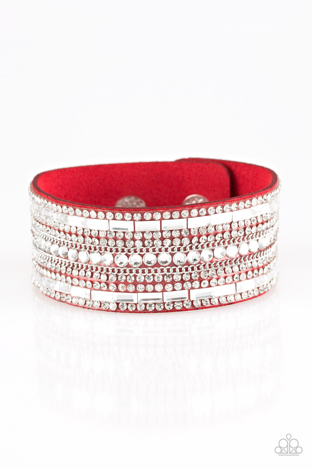 Rebel Radiance Red Bracelet ~ Paparazzi Accessories
