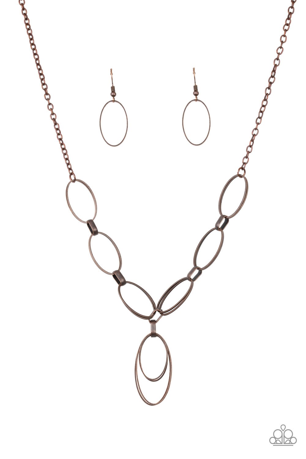 All OVAL Town Copper Necklace ~ Paparazzi Accessories