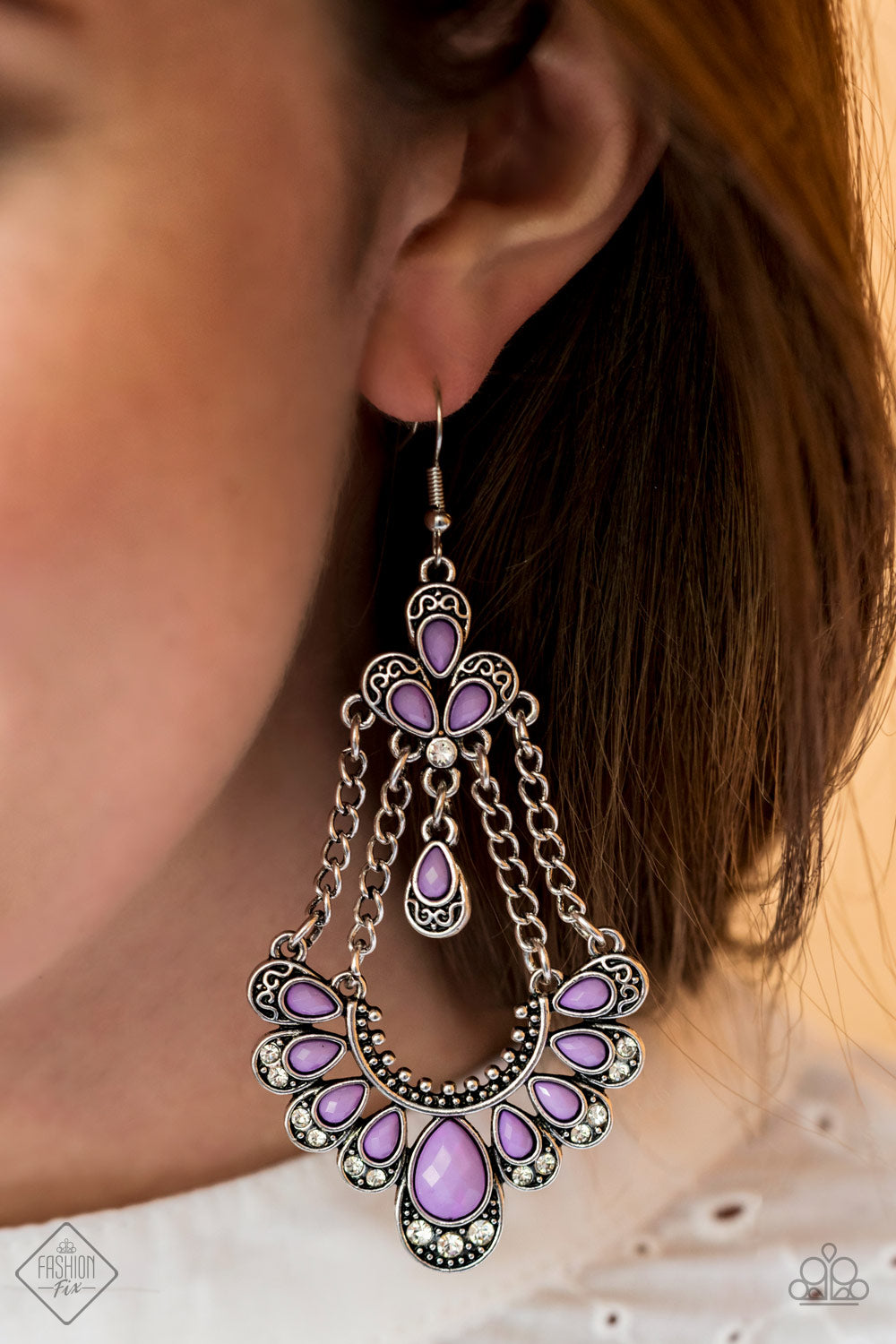 Unique Chic Purple Earrings- Paparazzi Accessories