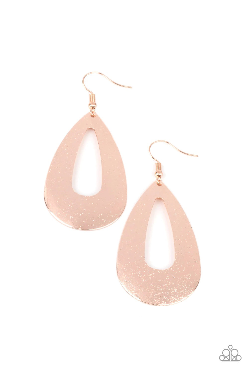 Hand It OVAL! Rose Gold Earring - Paparazzi Accessories