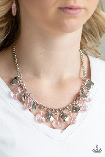 No Tears Left To Cry Pink Necklace ~ Paparazzi Accessories