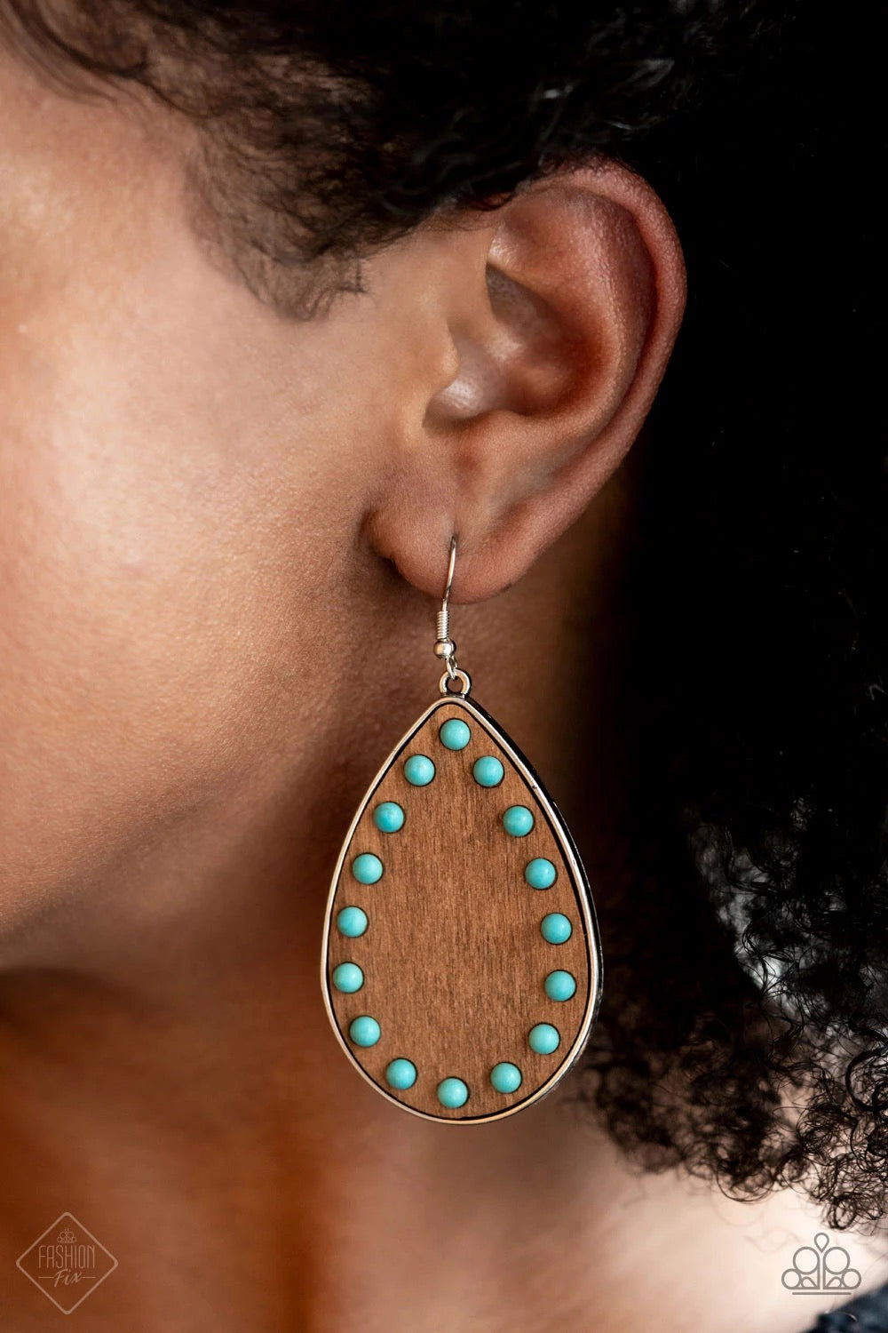 Rustic Refuge Blue Earring - Paparazzi Accessories