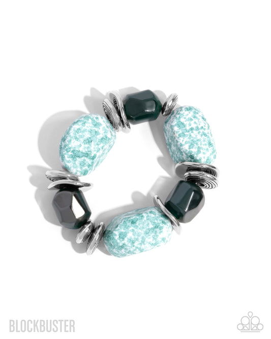 Glaze of Glory Blue Bracelet - Paparazzi Accessories