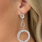 On The Glamour Scene White Earrings - Paparazzi Accessories