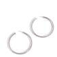 Curve Ball Silver Earring - Paparazzi Accessories