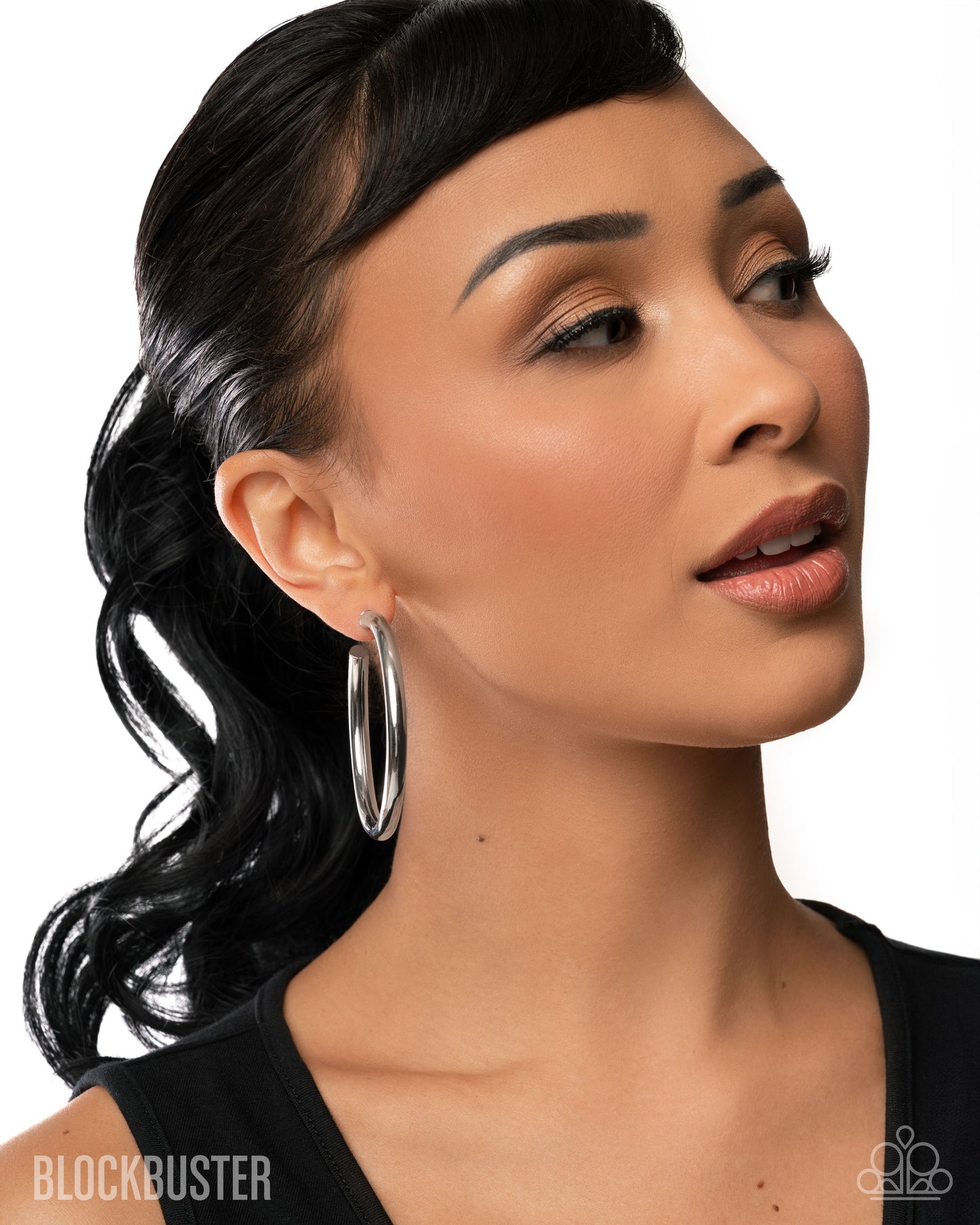 Curve Ball Silver Earring - Paparazzi Accessories