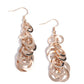 Closed Circuit Sass Rose Gold Earrings - Paparazzi Accessories
