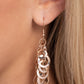 Closed Circuit Sass Rose Gold Earrings - Paparazzi Accessories