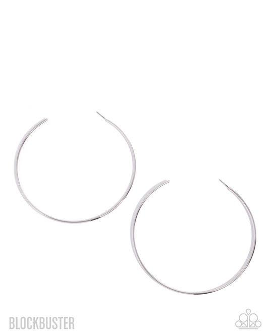 Colossal Couture Silver Earring - Paparazzi Accessories
