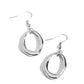 Asymmetrically Artisan Silver Earrings - Paparazzi Accessories