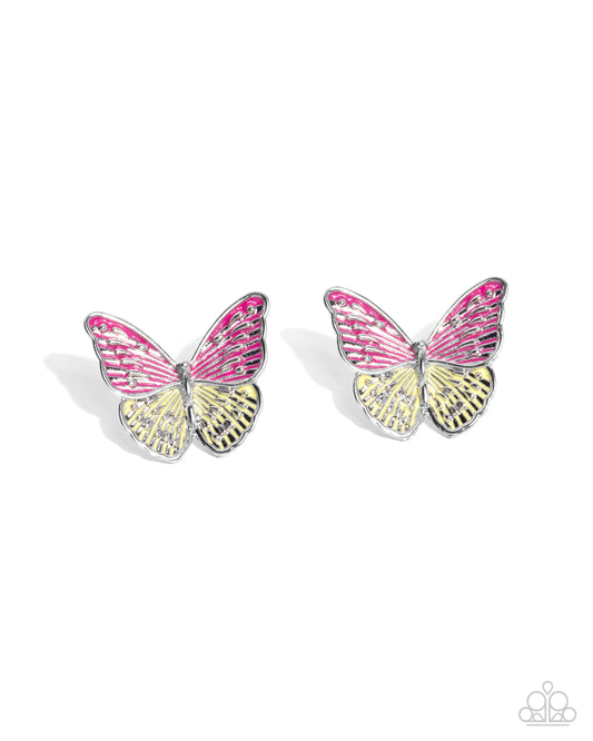 Aerial Appreciation Pink Earrings - Paparazzi Accessories