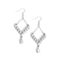 Dripping Drama White Earrings - Paparazzi Accessories