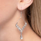 Dripping Drama White Earrings - Paparazzi Accessories