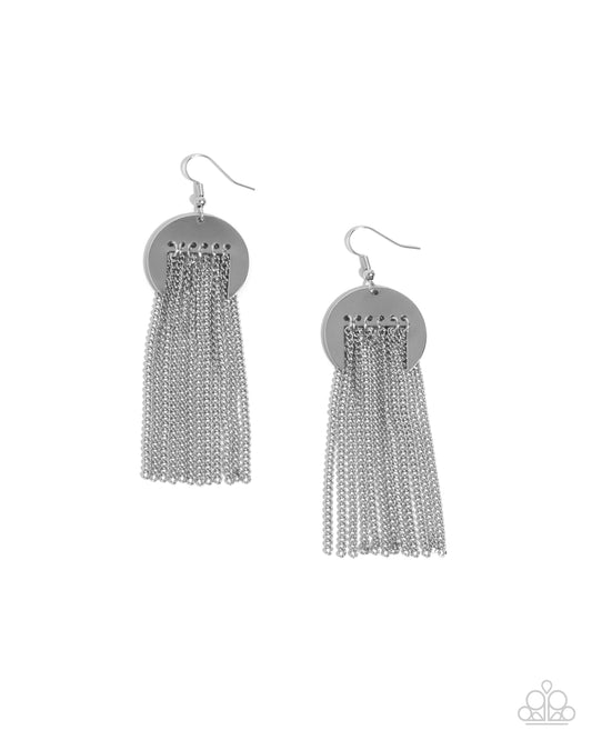 Levitating Leader Silver Earrings - Paparazzi Accessories