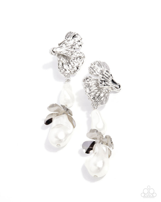 Profound Pearls White Earrings - Paparazzi Accessories