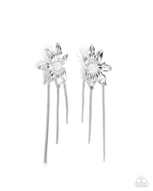 Pearl Panorama White Earrings - Paparazzi Accessories