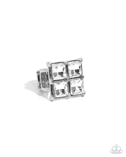 Window Whimsy White Ring - Paparazzi Accessories