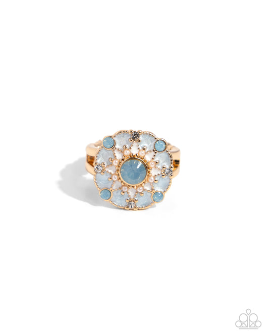 Cheers to Perfection Blue Ring - Paparazzi Accessories