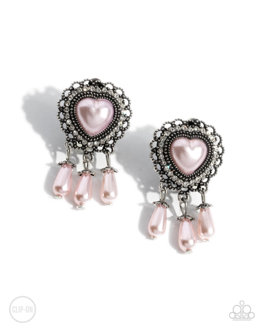 Sumptuous Story Pink Earrings - Paparazzi Accessories