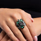 Carefree Corsage Green Ring - Paparazzi Accessories