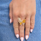 Aerial Auction Yellow Ring - Paparazzi Accessories