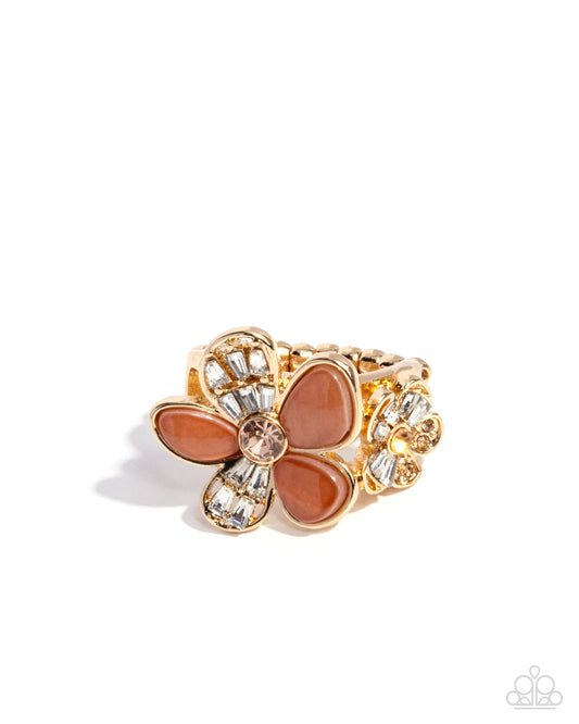 A Dizzy SHELL Brown Ring - Paparazzi Accessories