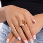 A Dizzy SHELL Brown Ring - Paparazzi Accessories