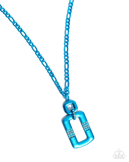 Metallic Movement Blue Necklace - Paparazzi Accessories