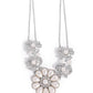 Sprouting Shimmer White Necklace - Paparazzi Accessories