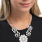 Sprouting Shimmer White Necklace - Paparazzi Accessories