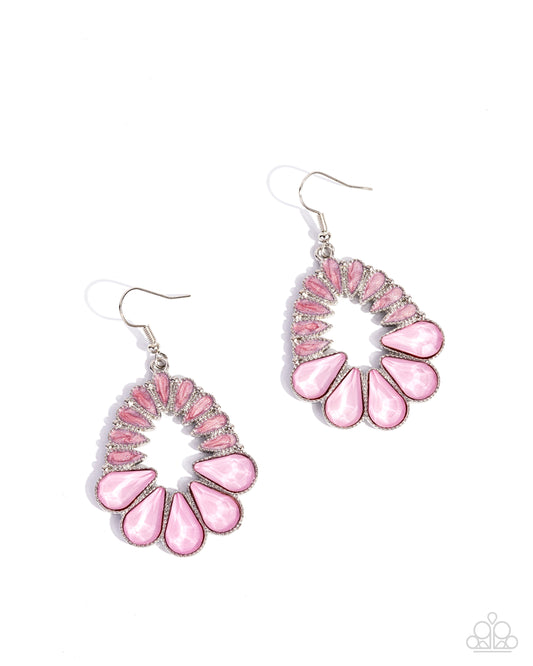 Mesmerizing Moment Pink Earrings - Paparazzi Accessories