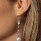 Genial Glam White Earrings - Paparazzi Accessories