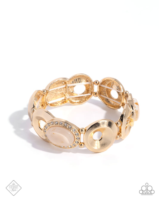 Feminine Flecks Gold Bracelet - Paparazzi Accessories