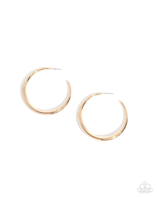Sleek Selvage Gold Earrings - Paparazzi Accessories