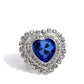 Head Over HEART Blue Ring - Paparazzi Accessories