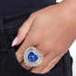 Head Over HEART Blue Ring - Paparazzi Accessories