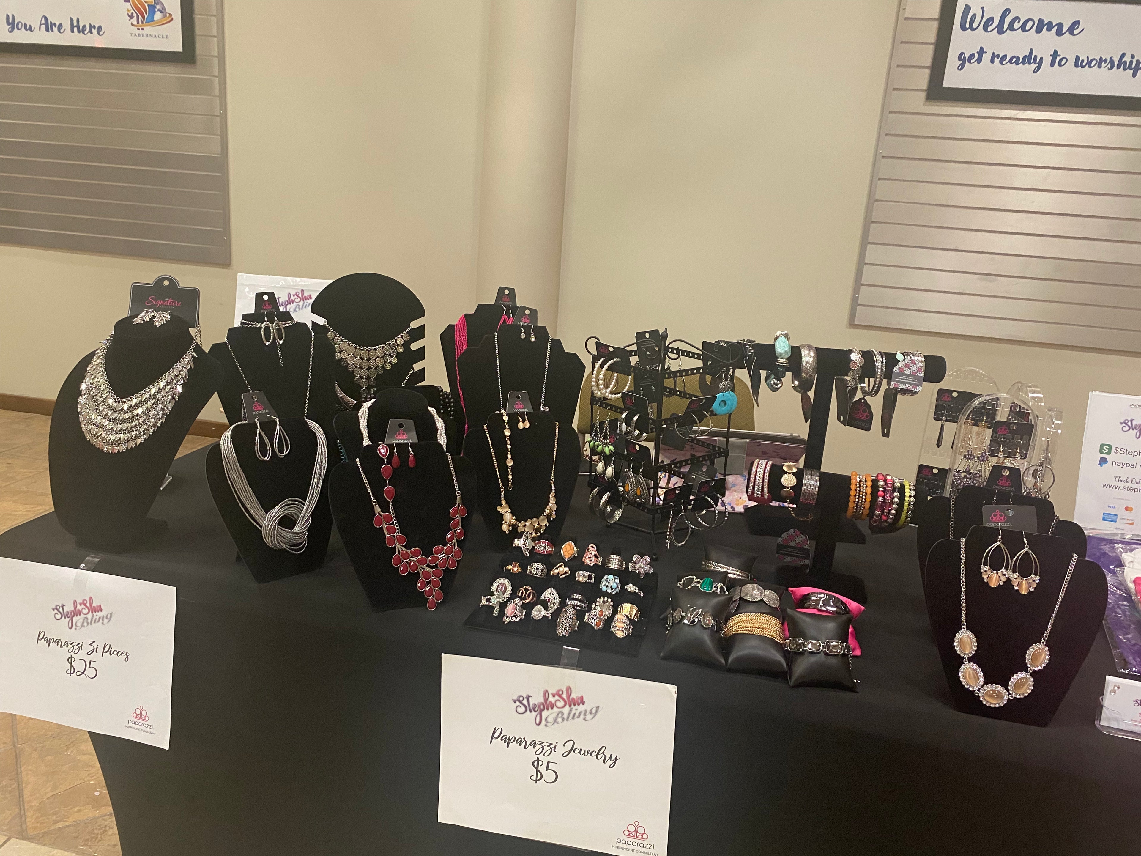 Paparazzi sales table displays