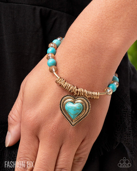 Horseshoe Heartthrob Gold Bracelet - Paparazzi Accessories