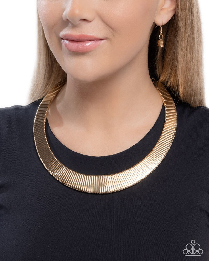 Fringe Formal Gold Necklace - Paparazzi Accessories
