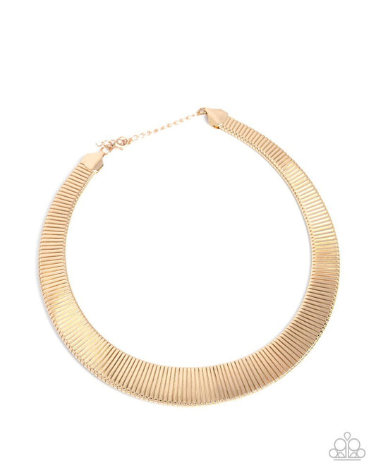 Fringe Formal Gold Necklace - Paparazzi Accessories