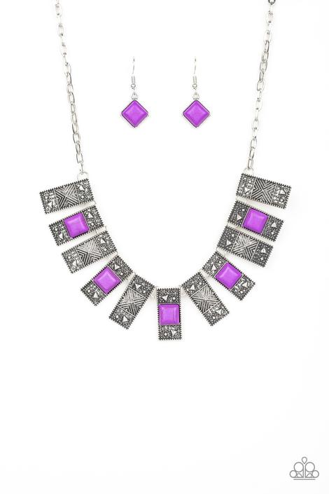 The Main Contender Purple Necklace ~ Paparazzi Accessories